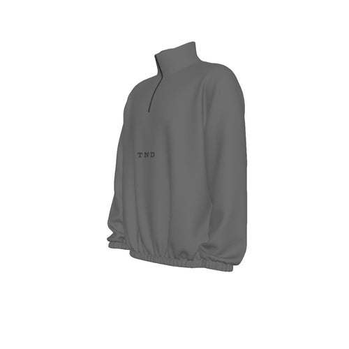 Gray Bae Turtleneck Zippered Sweatshirt